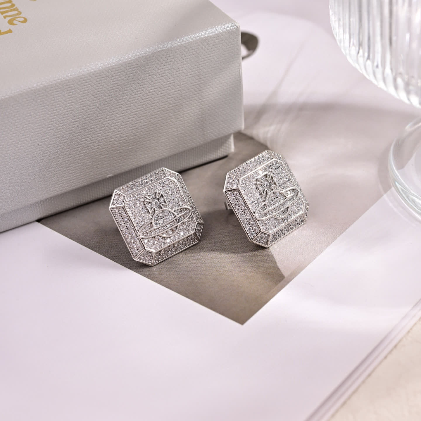 Vivienne Westwood Anglomania Octagon Stud Earrings